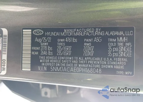 2023 Hyundai Tucson Se from USA, damaged, VIN 5NMJACAE0PH168048